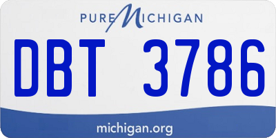 MI license plate DBT3786