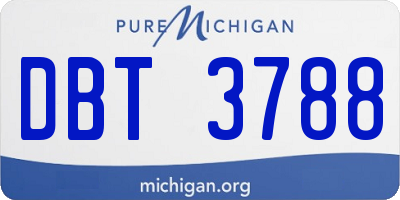 MI license plate DBT3788