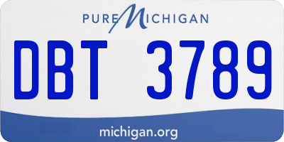 MI license plate DBT3789