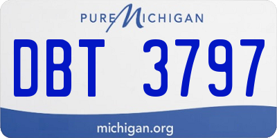 MI license plate DBT3797