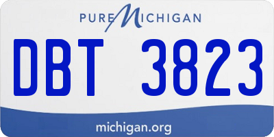 MI license plate DBT3823