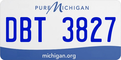 MI license plate DBT3827
