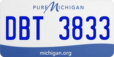 MI license plate DBT3833
