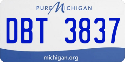 MI license plate DBT3837