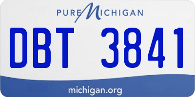 MI license plate DBT3841
