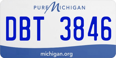 MI license plate DBT3846