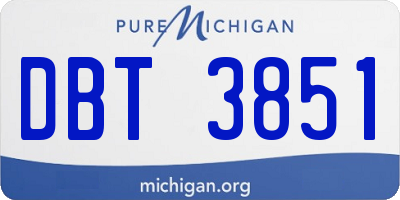 MI license plate DBT3851