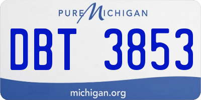 MI license plate DBT3853