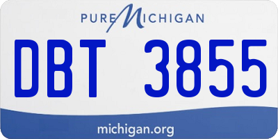 MI license plate DBT3855