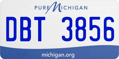 MI license plate DBT3856