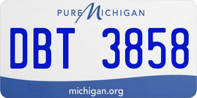 MI license plate DBT3858