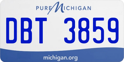 MI license plate DBT3859