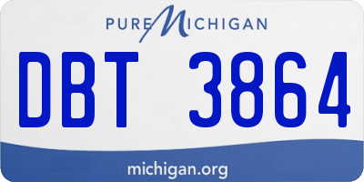 MI license plate DBT3864