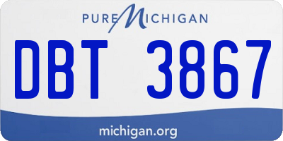 MI license plate DBT3867