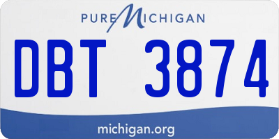 MI license plate DBT3874