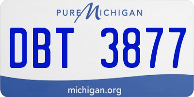 MI license plate DBT3877