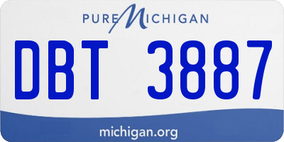 MI license plate DBT3887