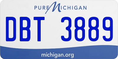 MI license plate DBT3889