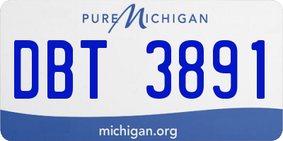 MI license plate DBT3891