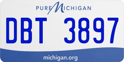 MI license plate DBT3897