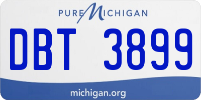 MI license plate DBT3899