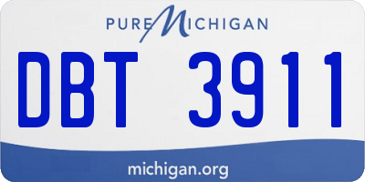 MI license plate DBT3911