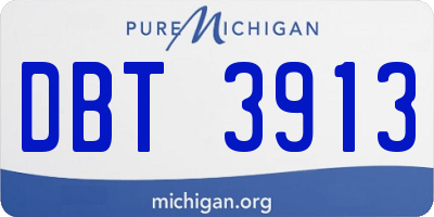 MI license plate DBT3913
