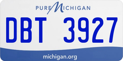 MI license plate DBT3927