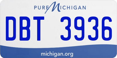 MI license plate DBT3936