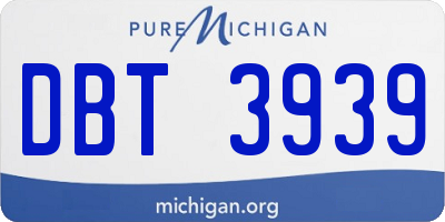 MI license plate DBT3939