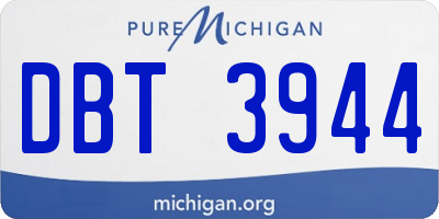 MI license plate DBT3944