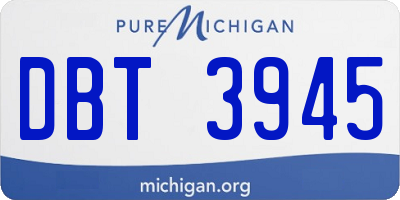 MI license plate DBT3945