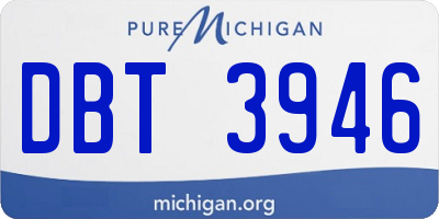 MI license plate DBT3946