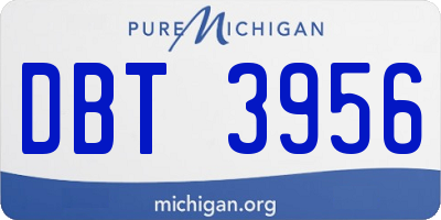 MI license plate DBT3956
