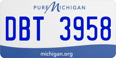 MI license plate DBT3958