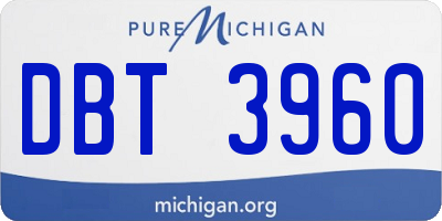 MI license plate DBT3960
