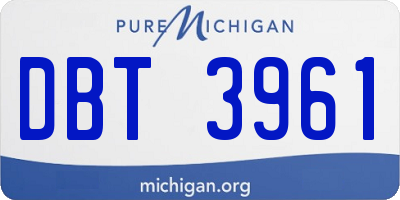 MI license plate DBT3961