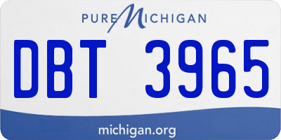 MI license plate DBT3965