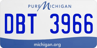 MI license plate DBT3966