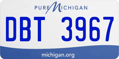 MI license plate DBT3967