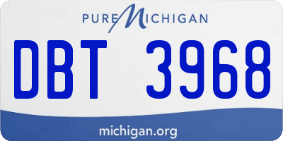 MI license plate DBT3968