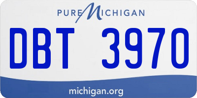 MI license plate DBT3970