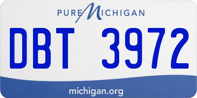 MI license plate DBT3972