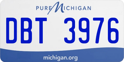 MI license plate DBT3976