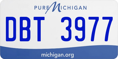 MI license plate DBT3977