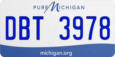 MI license plate DBT3978