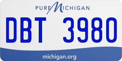 MI license plate DBT3980