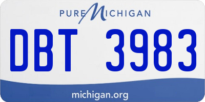 MI license plate DBT3983