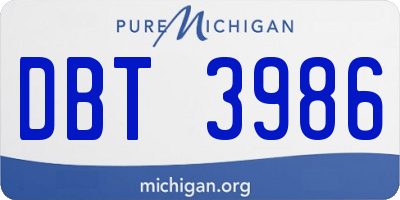 MI license plate DBT3986