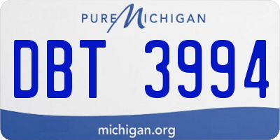 MI license plate DBT3994